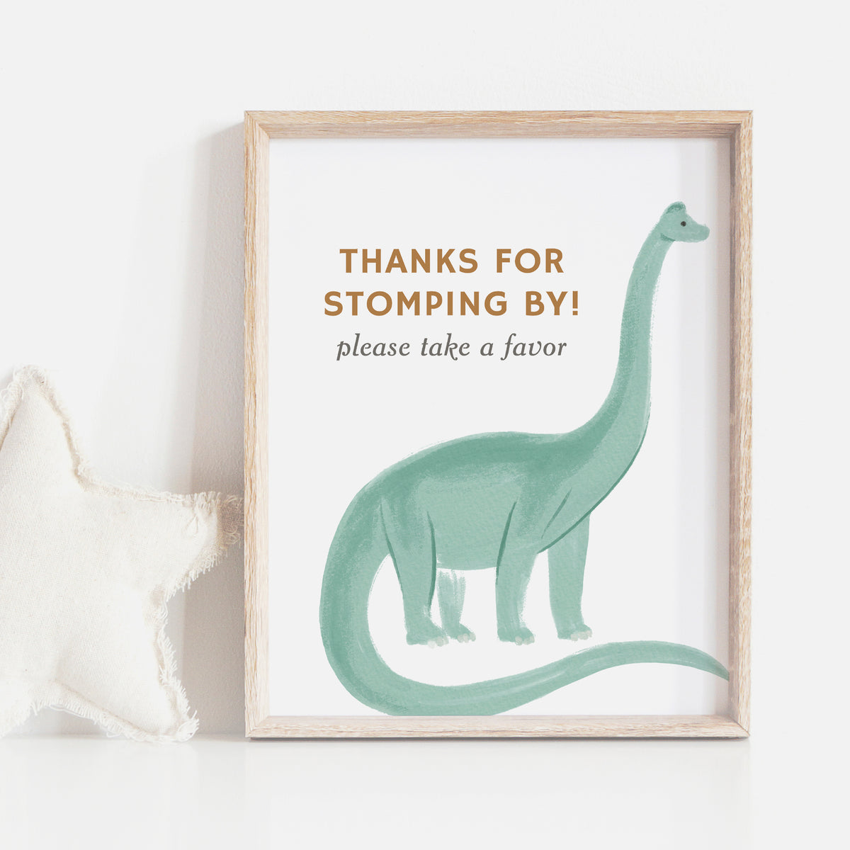 Dinosaur Birthday Party Take a Favor Sign