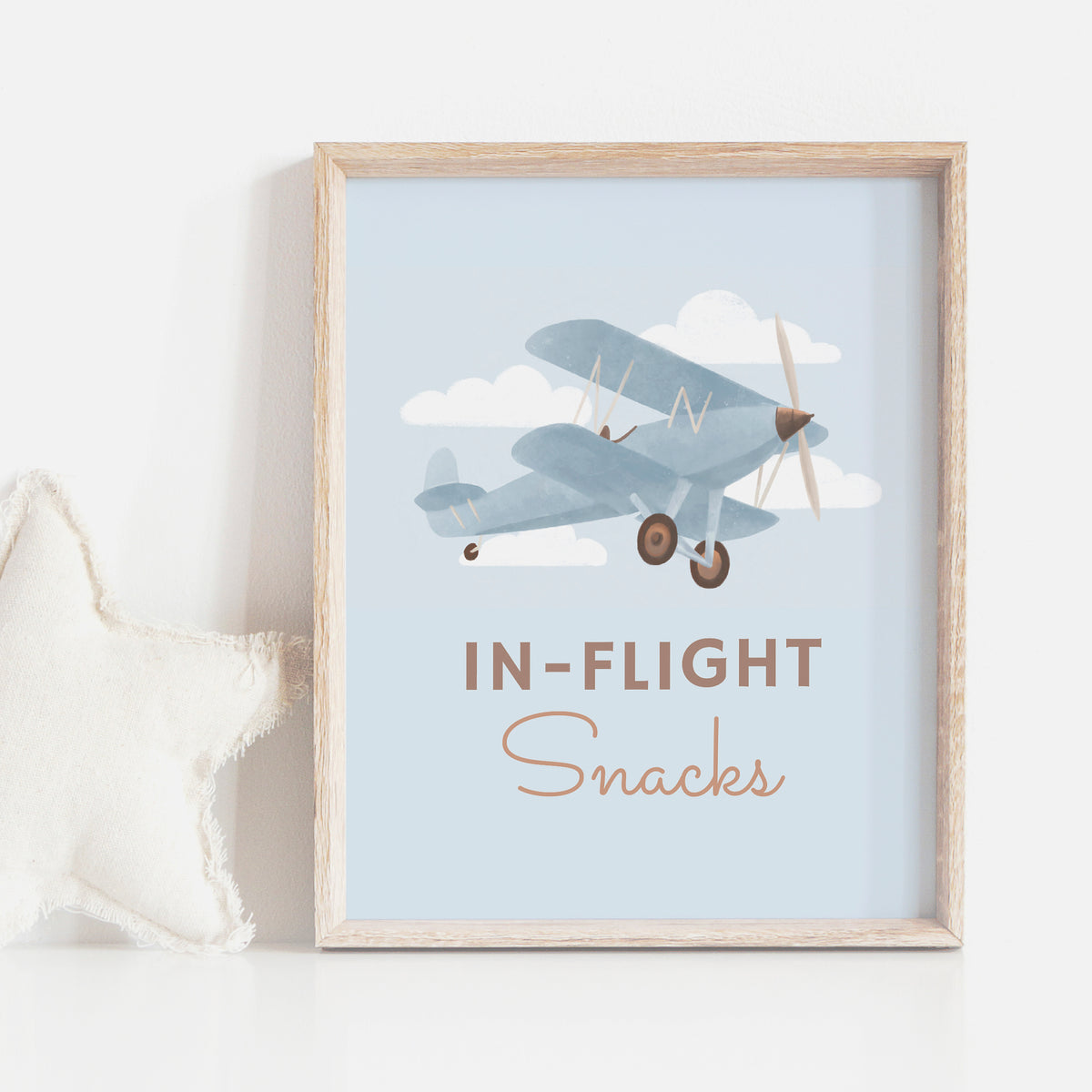 Airplane Birthday Party In Flight Snacks Sign