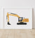 Excavator Horizontal Print - Yellow