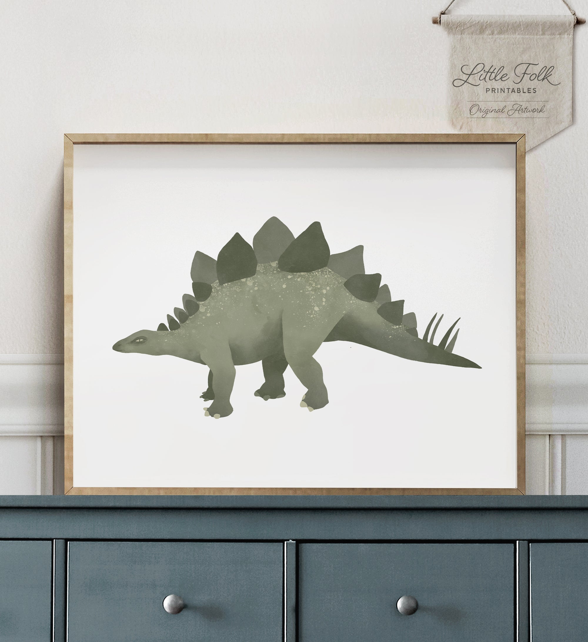 Stegosaurus Print - Green