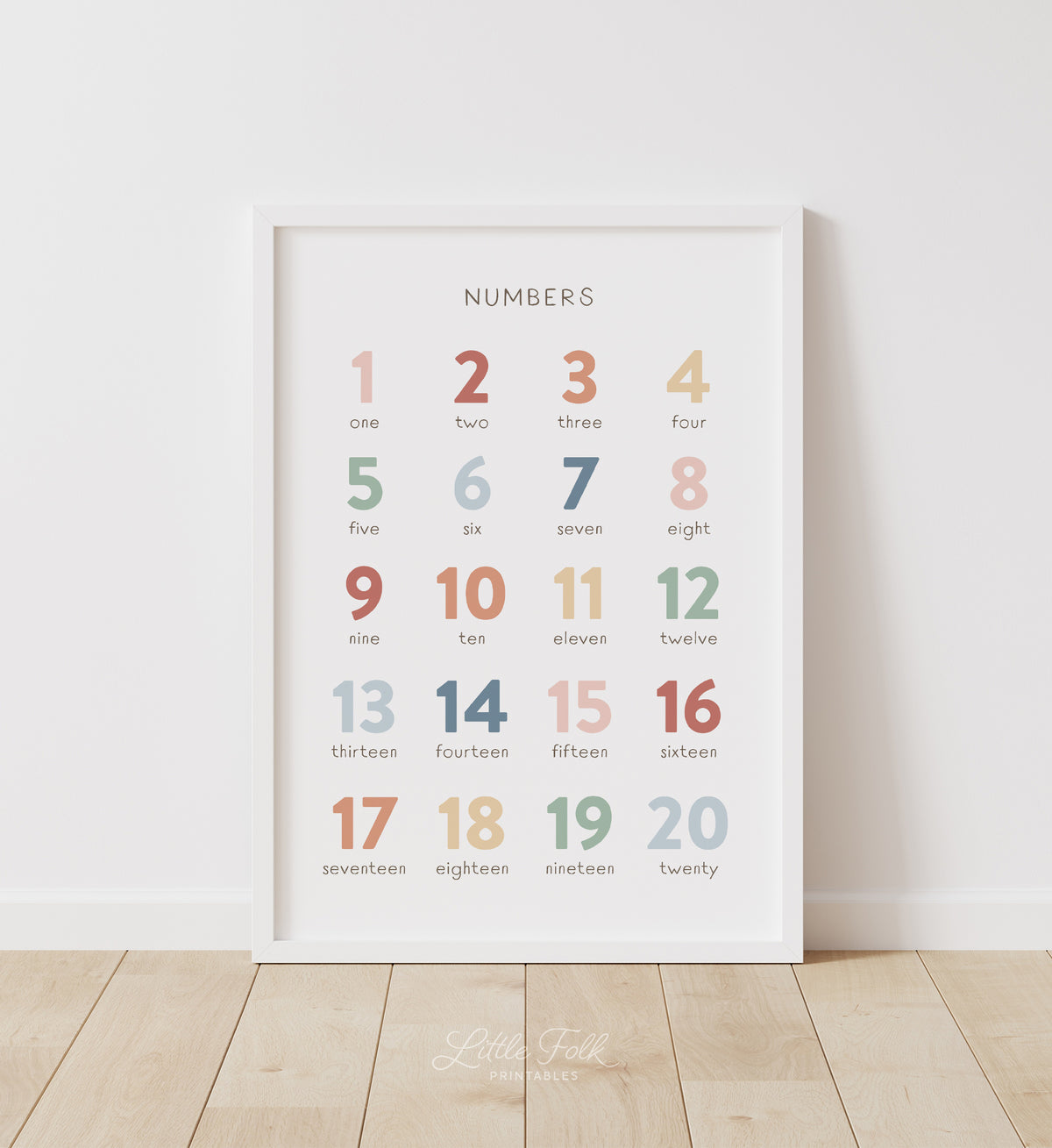 Numbers 1-20 Chart Print - MRCP
