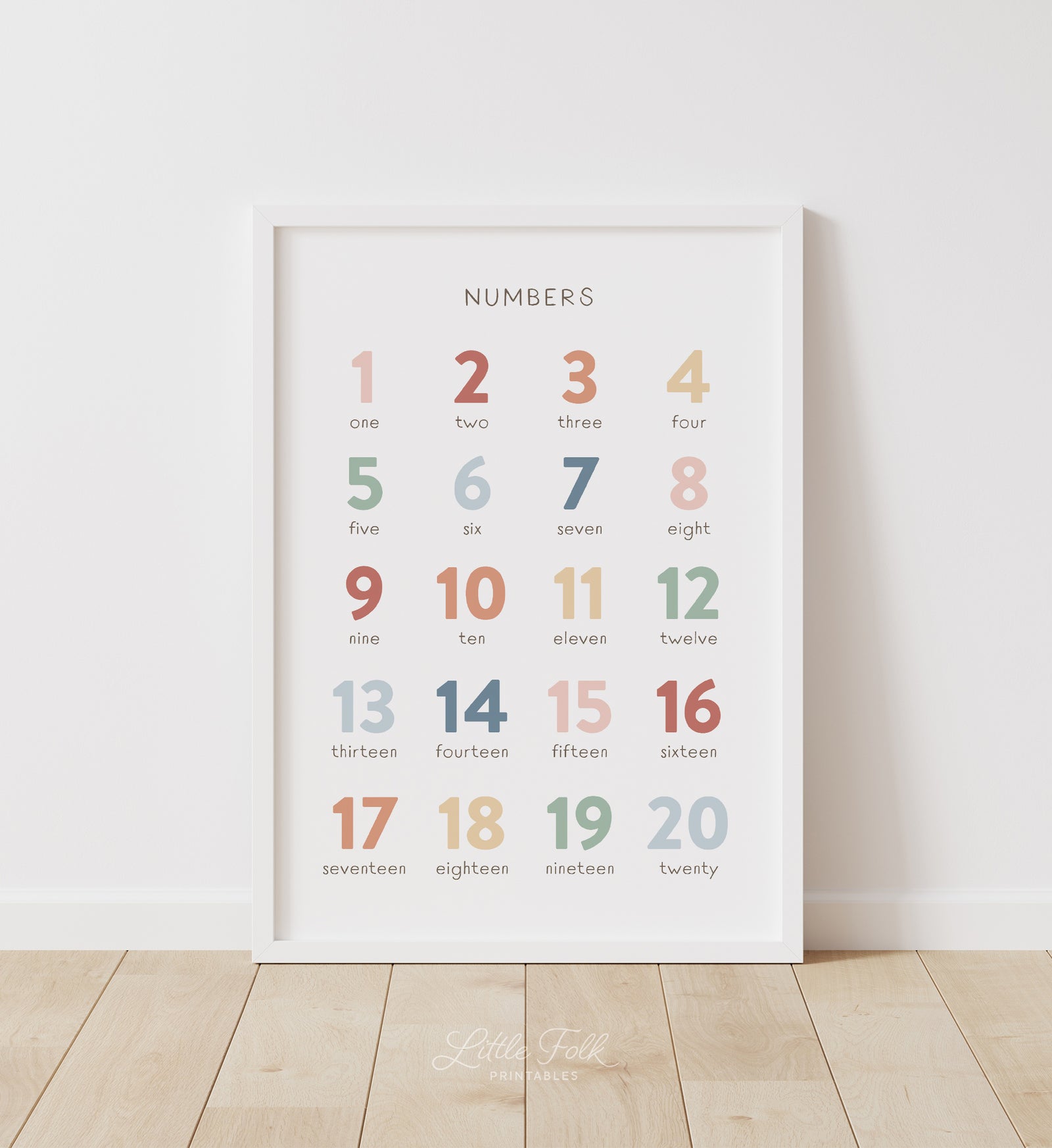 Numbers 1-20 Chart Print - MRCP