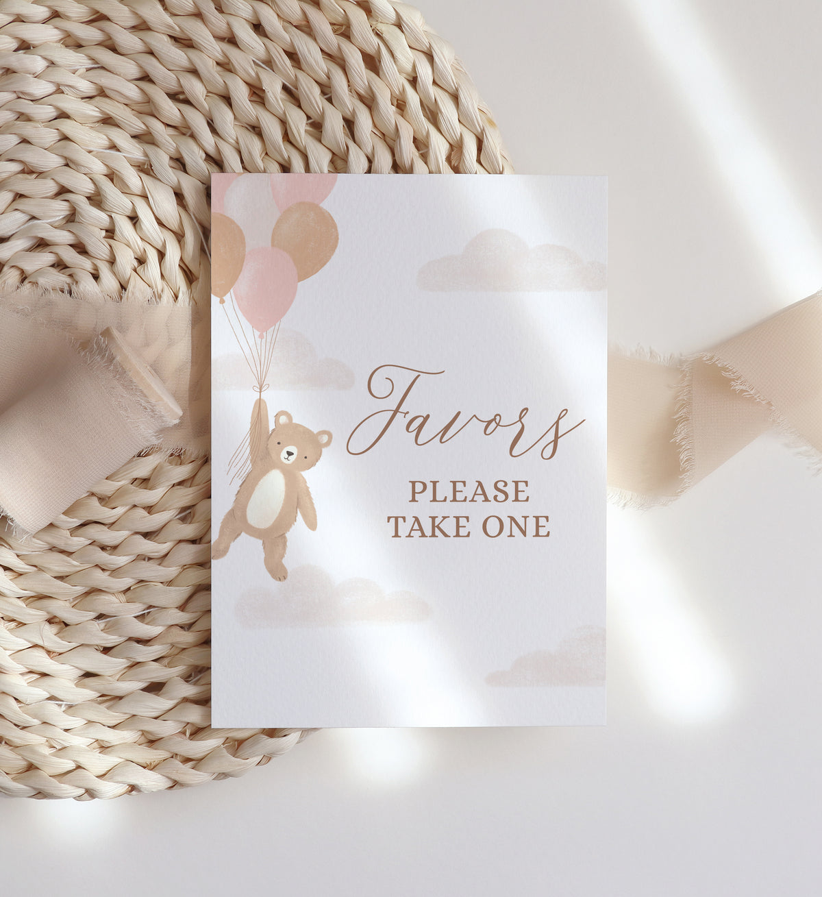 Teddy Bear Baby Shower Favors Sign