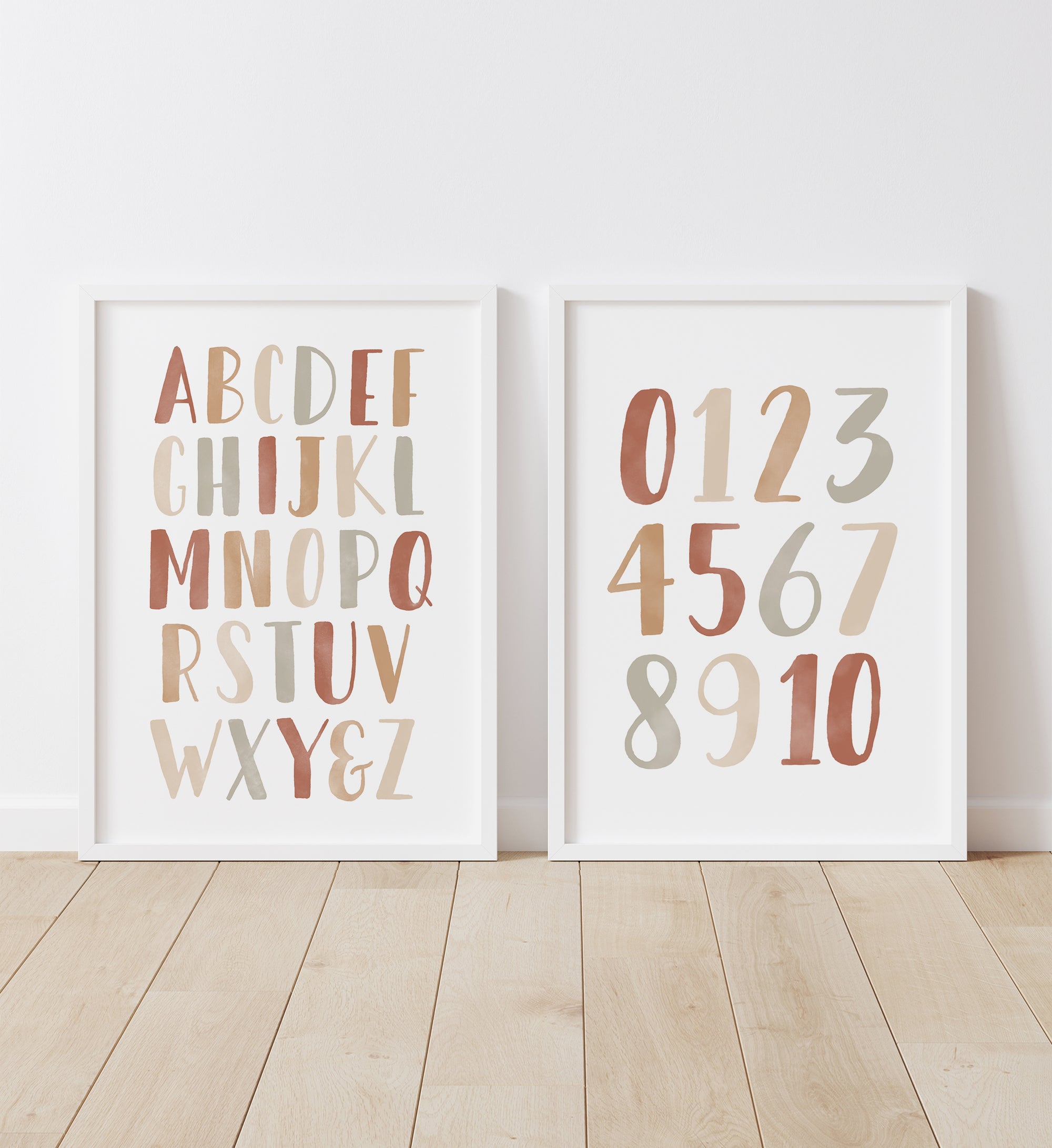 Alphabet and Numbers Set of 2 Prints - TCCP