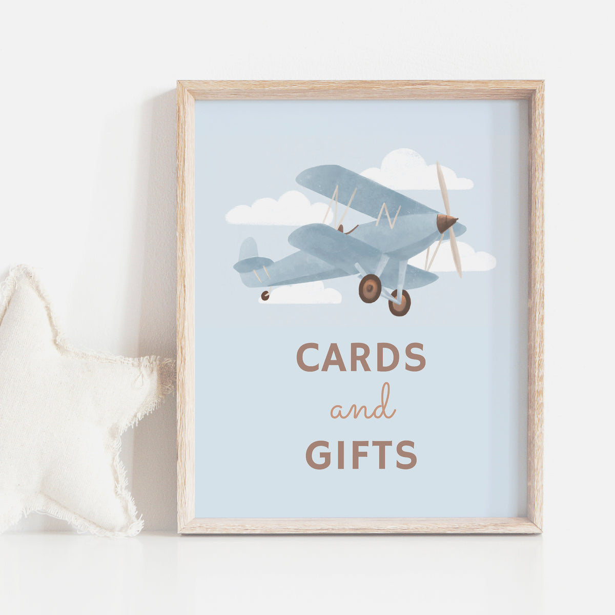 Airplane Birthday Party Cards and Gifts Sign