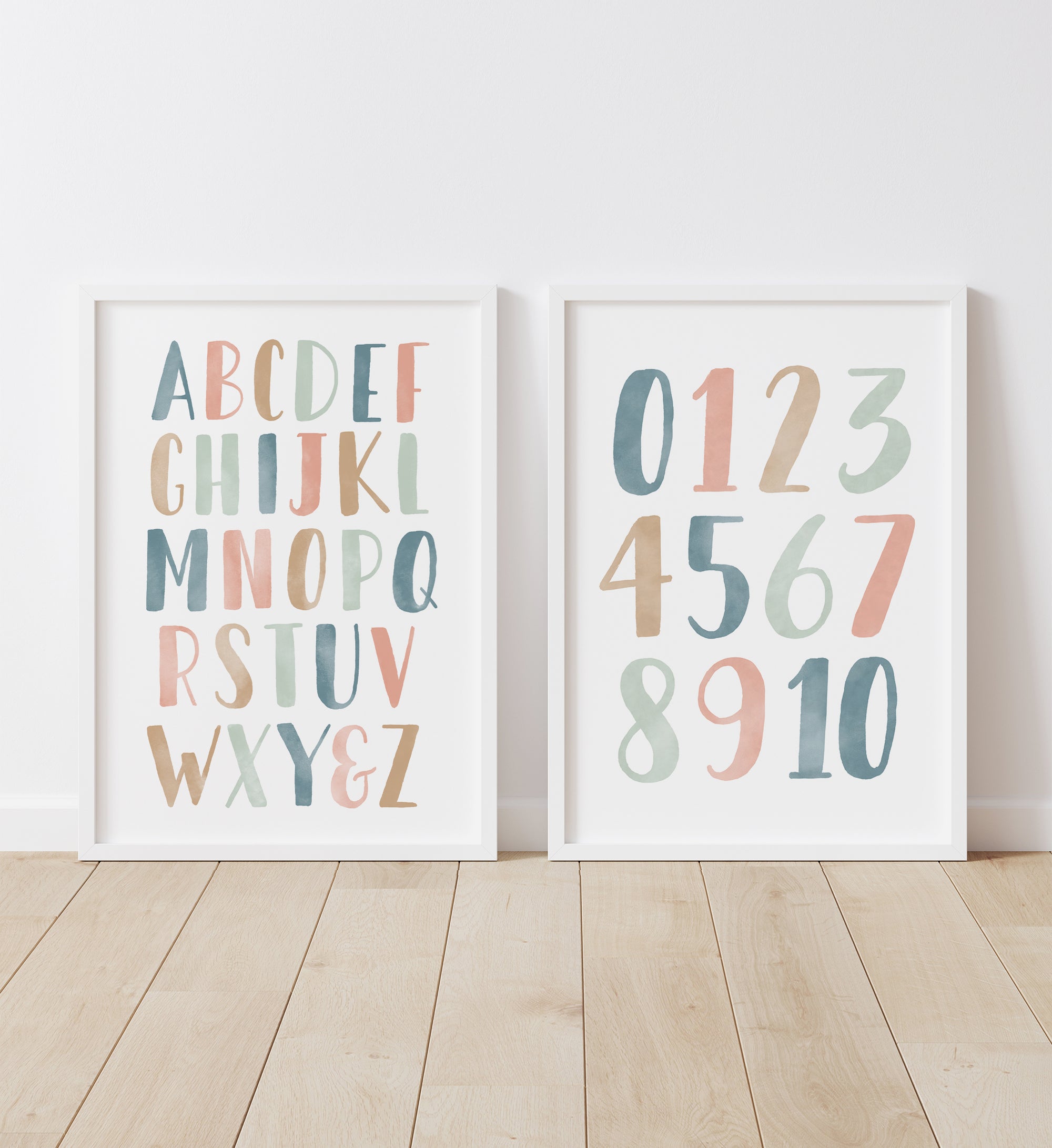 Alphabet and Numbers Set of 2 Prints - MPCP