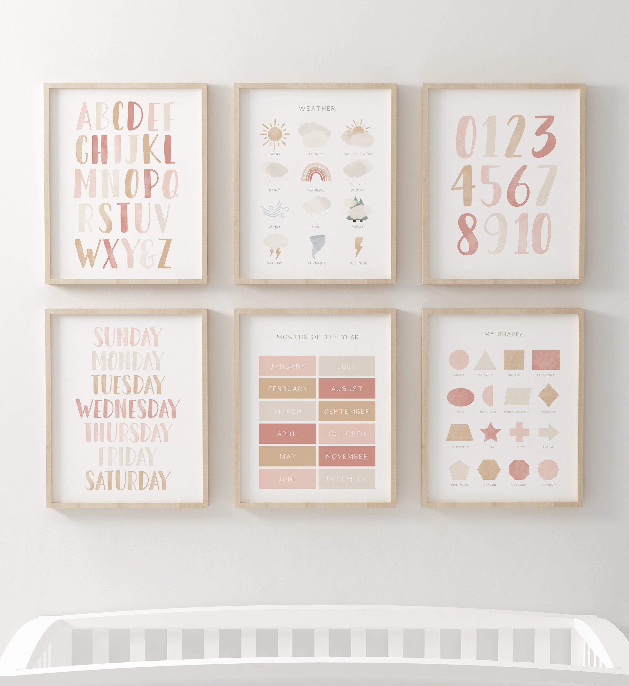 Educational Set of 6 Prints - PNCP - Little Folk Printables