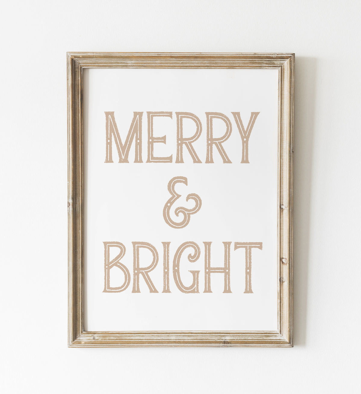 Gold Merry &amp; Bright Print
