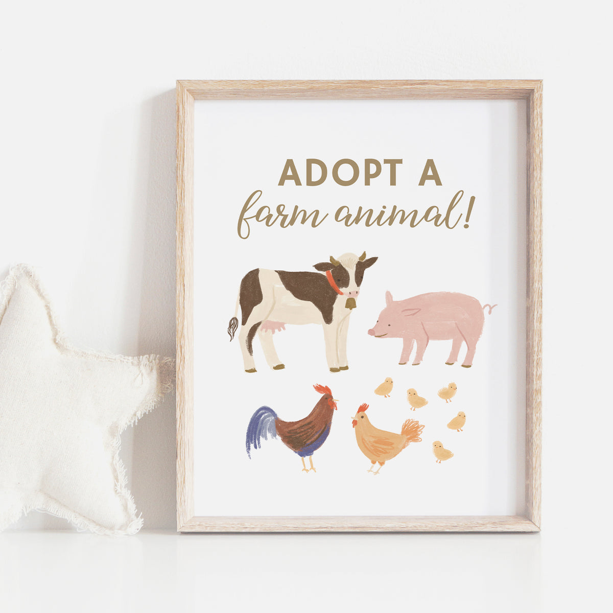 Farm Birthday Party Adopt a Farm Animal Sign