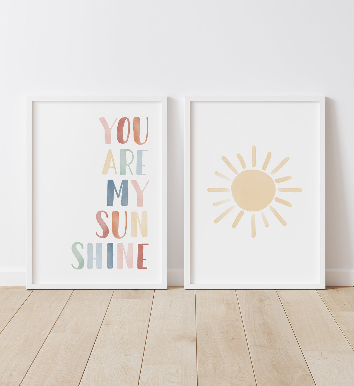 You Are My Sunshine &amp; Sun Set of 2 Prints - MRCP