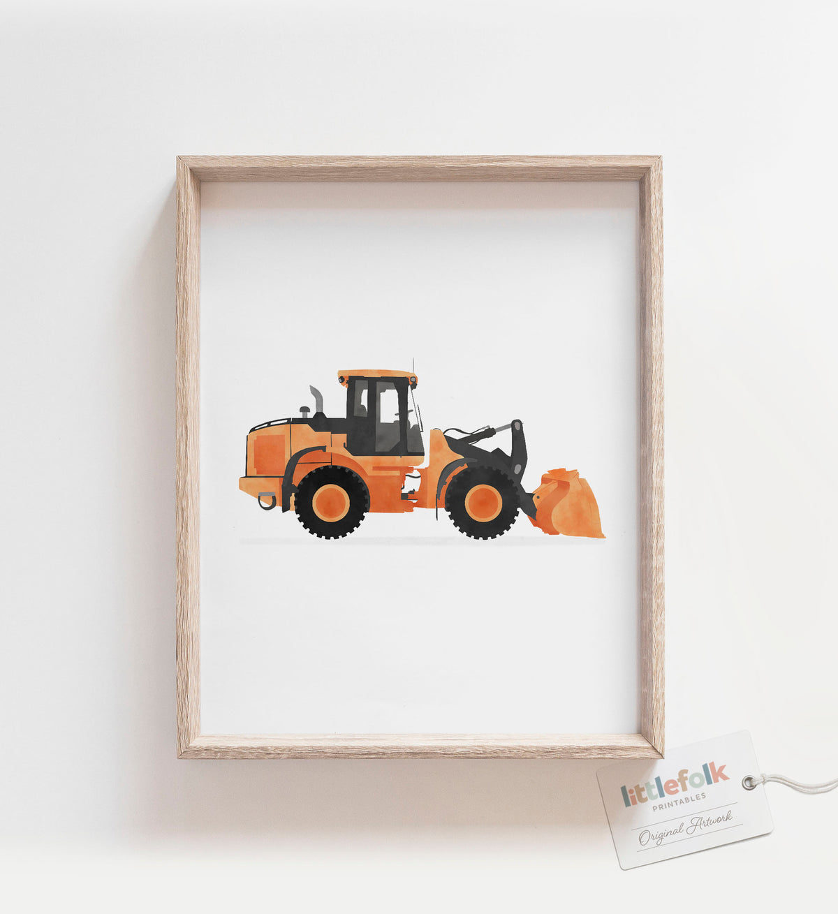 Front Loader Print - Orange