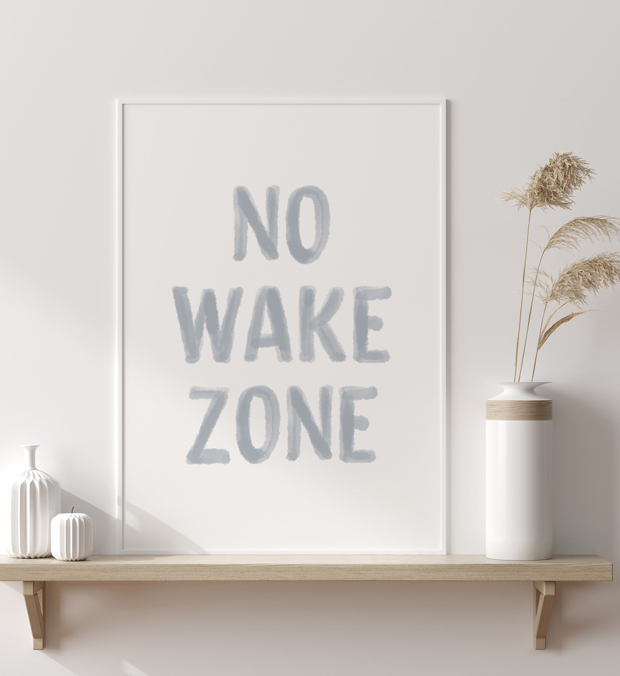 No Wake Zone Print - Blue