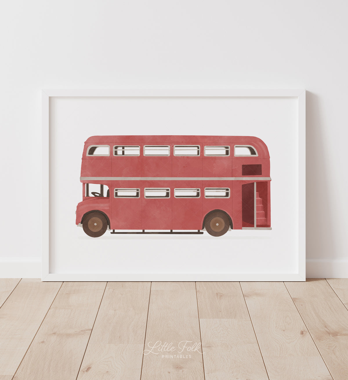 Vintage Double Decker Print