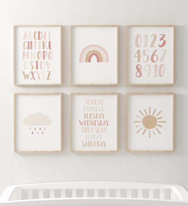 Educational Set of 6 Prints No. 2 - PNCP - Little Folk Printables