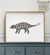 Ankylosaurus Print - Gray