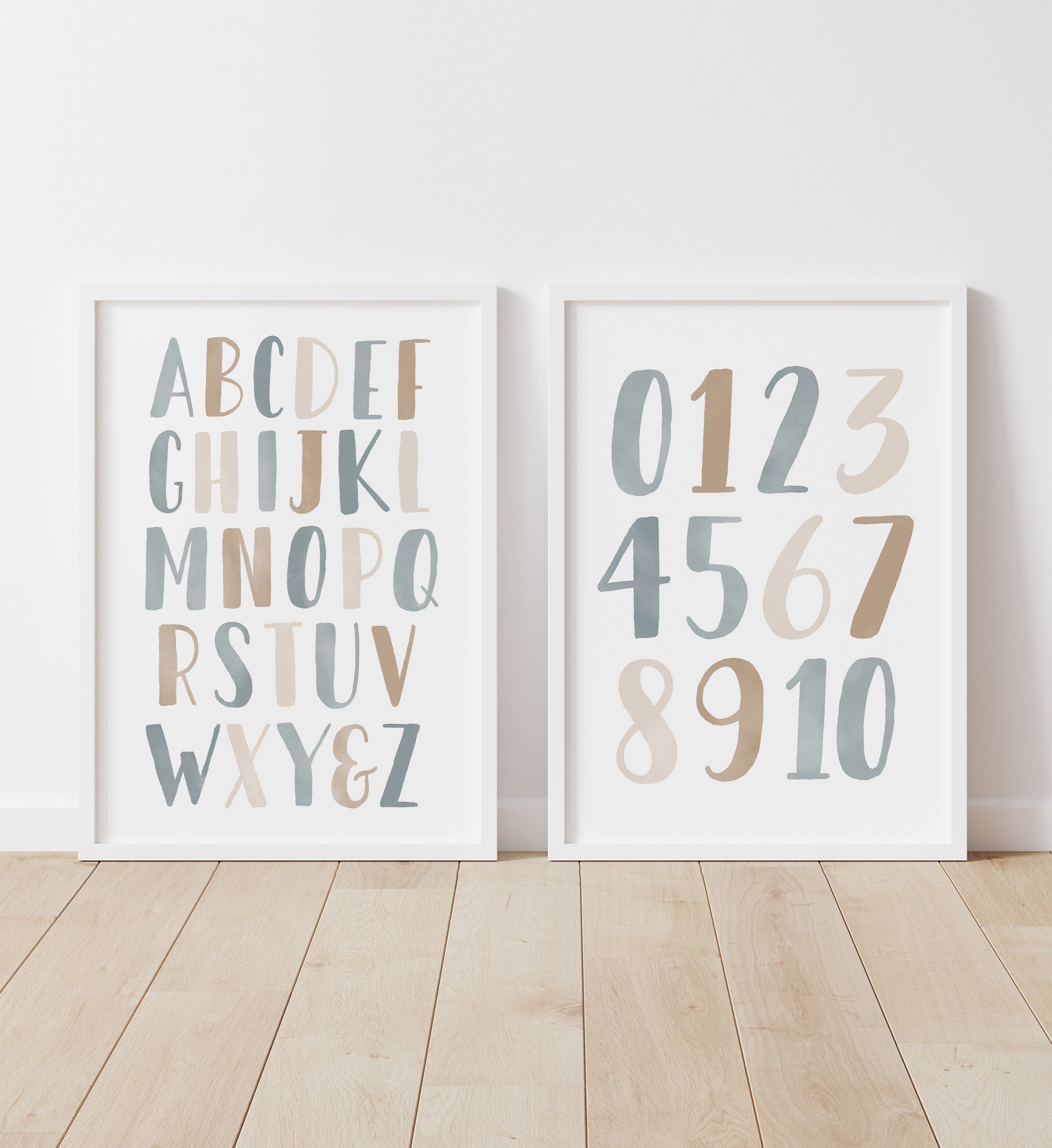 Alphabet and Numbers Set of 2 Prints - BNCP