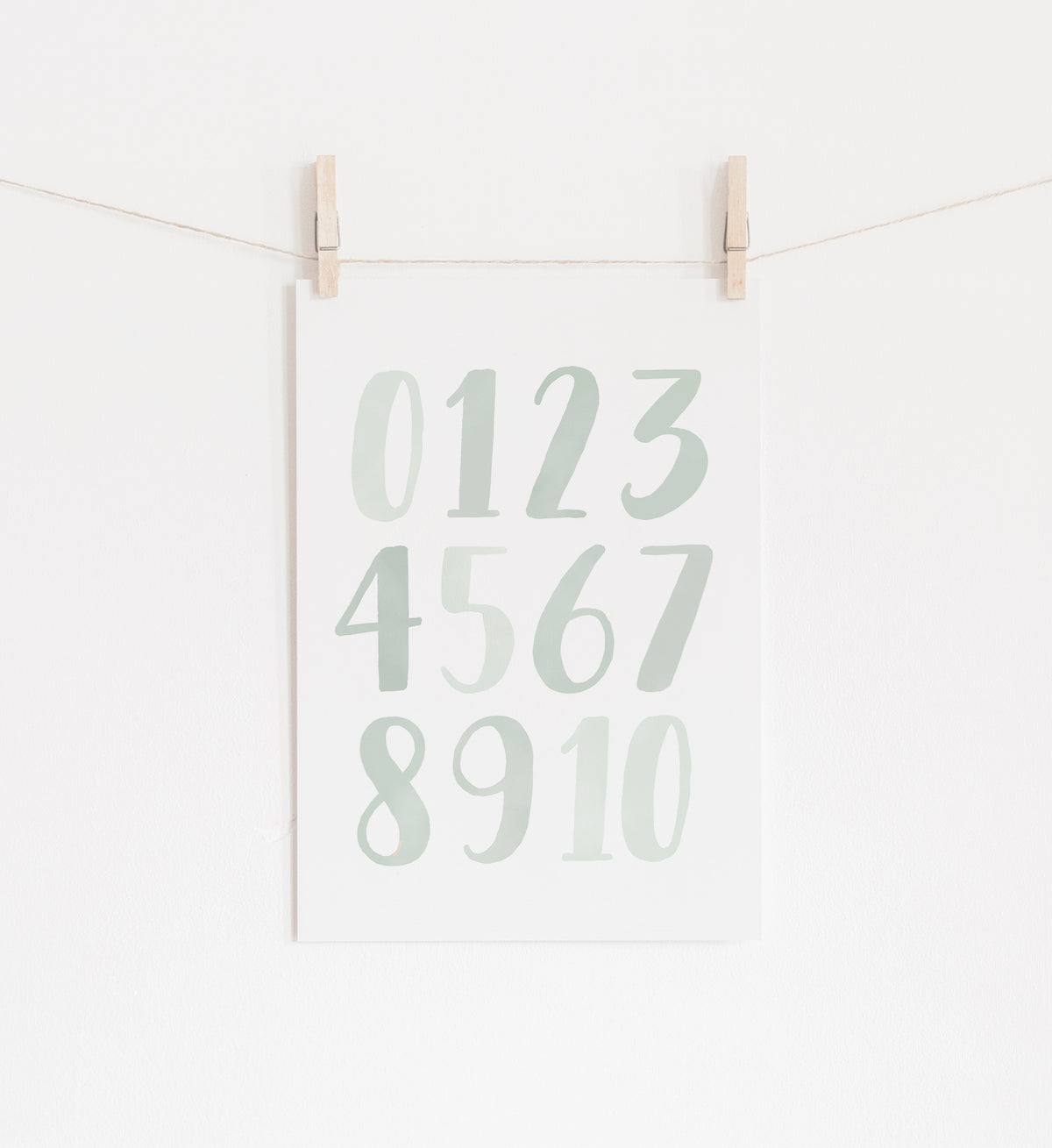 Alphabet and Numbers Set of 2 Prints - Mint