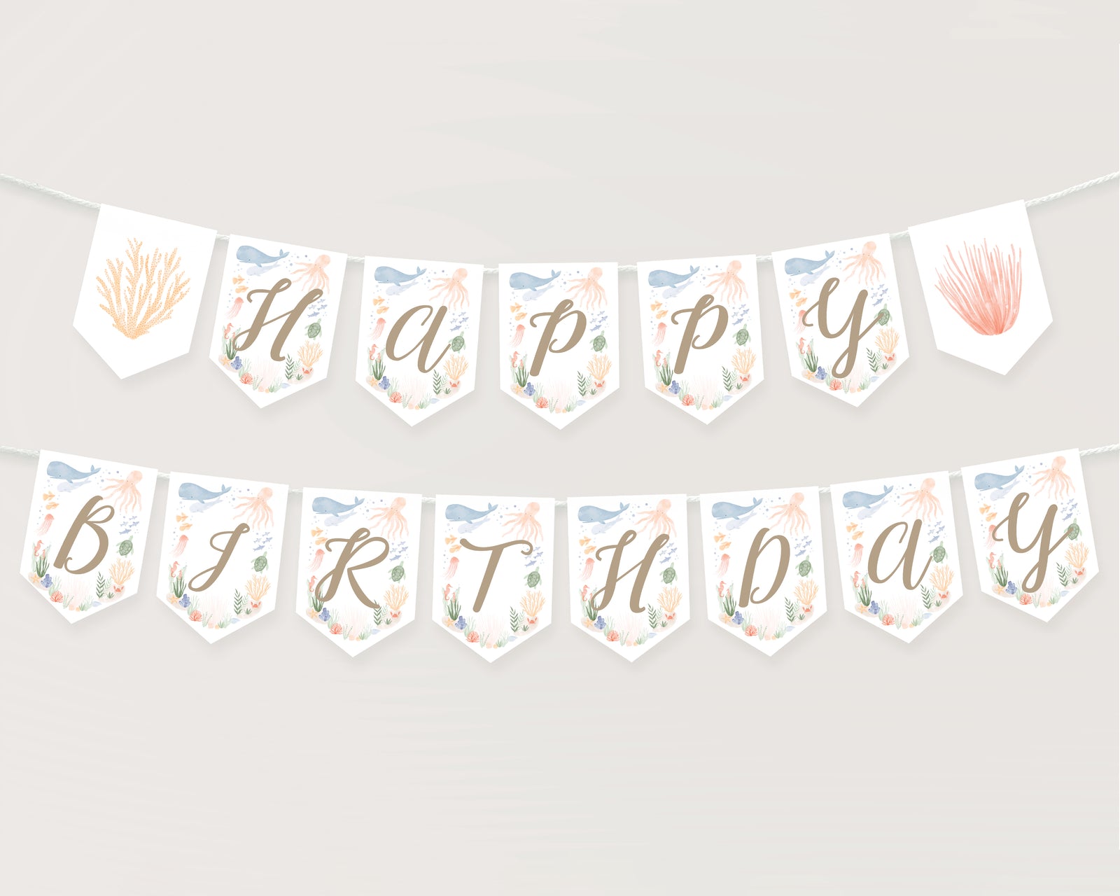 Under the Sea Happy Birthday Banner