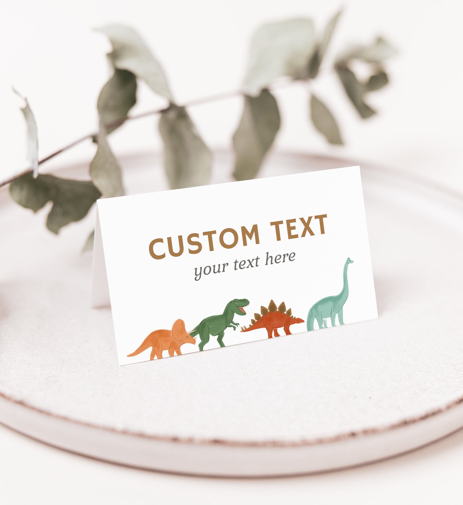 Editable Dinosaur Birthday Party Food Label Template