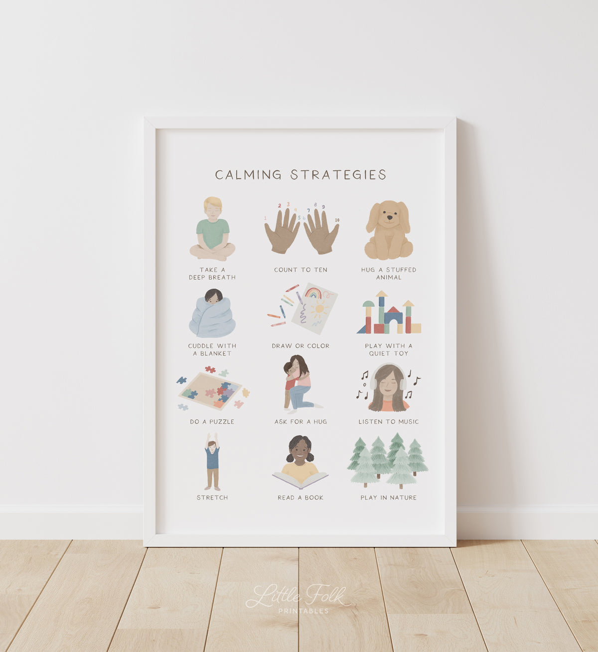 Calming Strategies Print - MRCP - Little Folk Printables