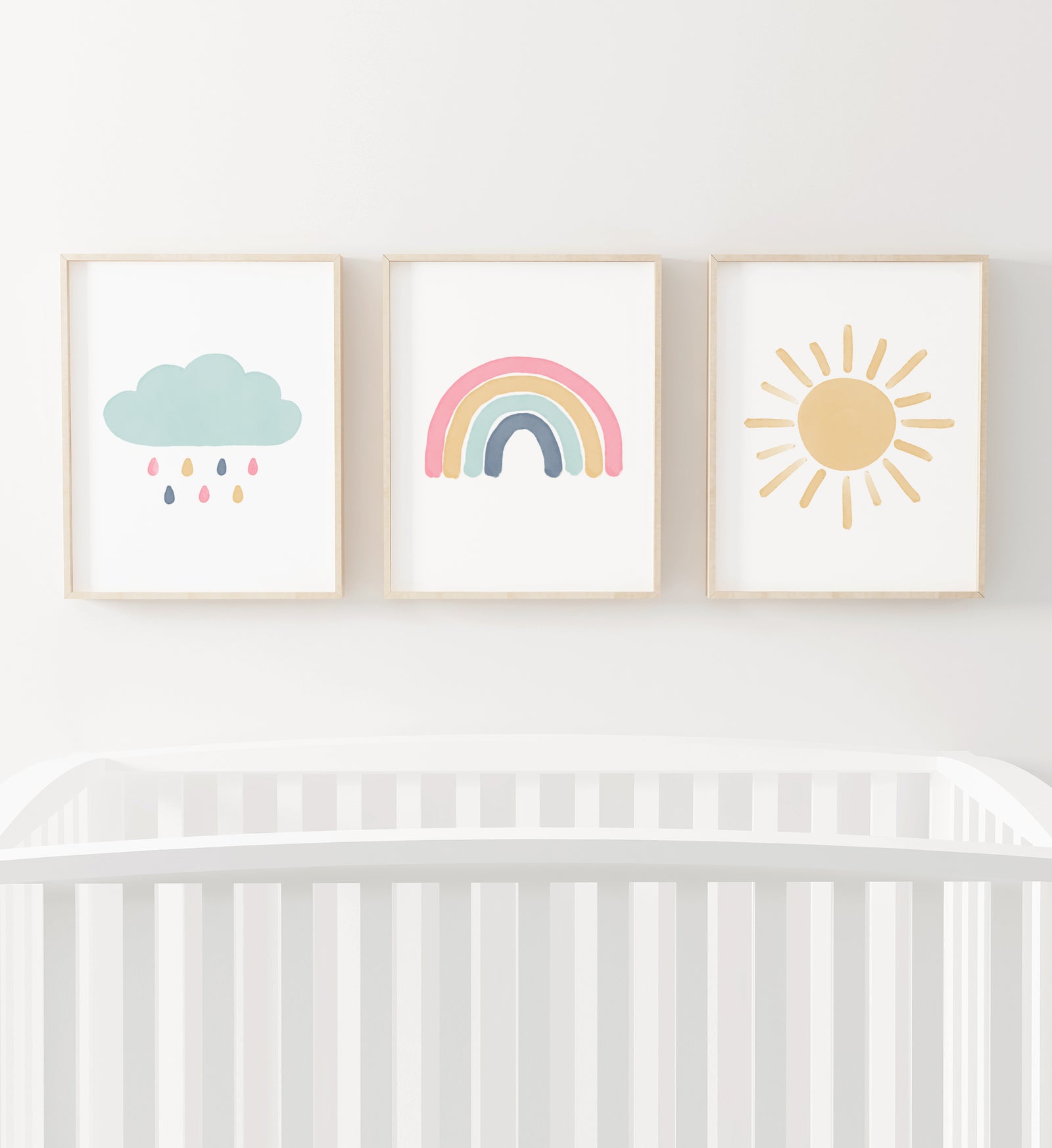 Rainbow, Cloud, and Sun Set of 3 Prints - SDCP