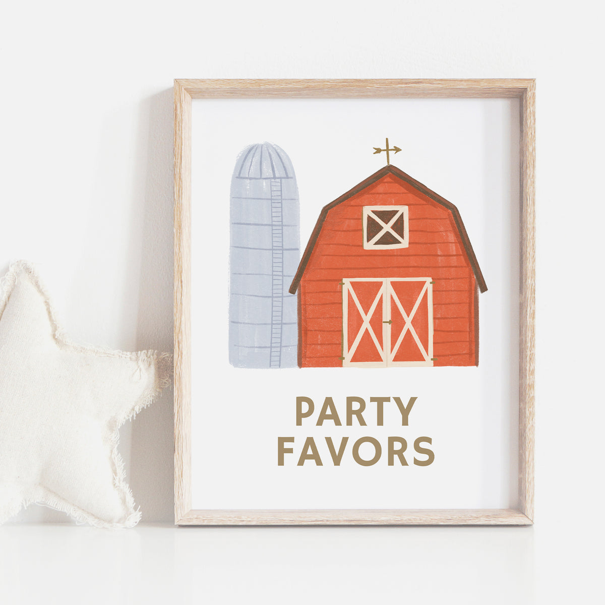 Farm Birthday Party Favors Sign