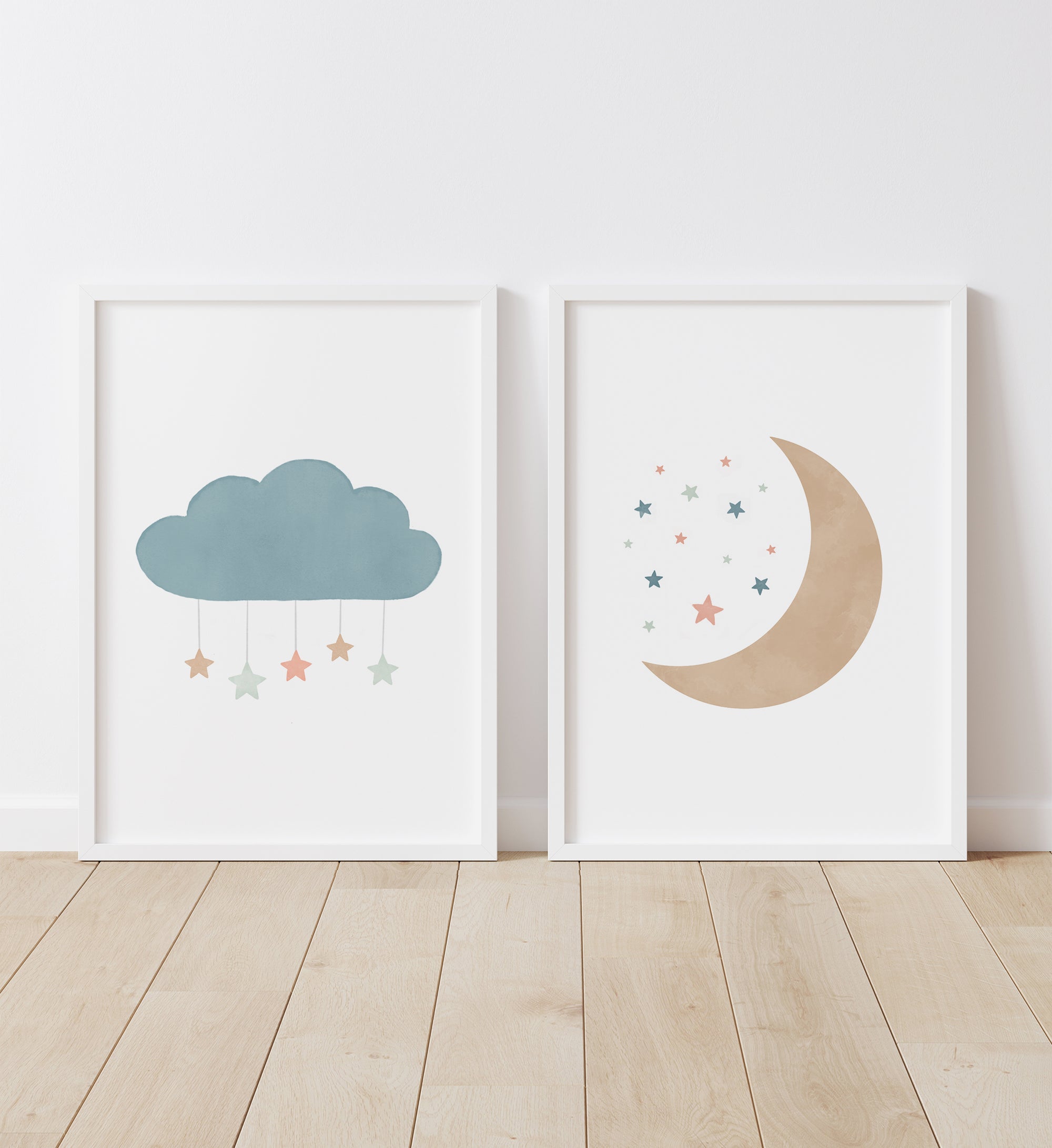 Cloud and Moon Set of 2 Prints - MPCP