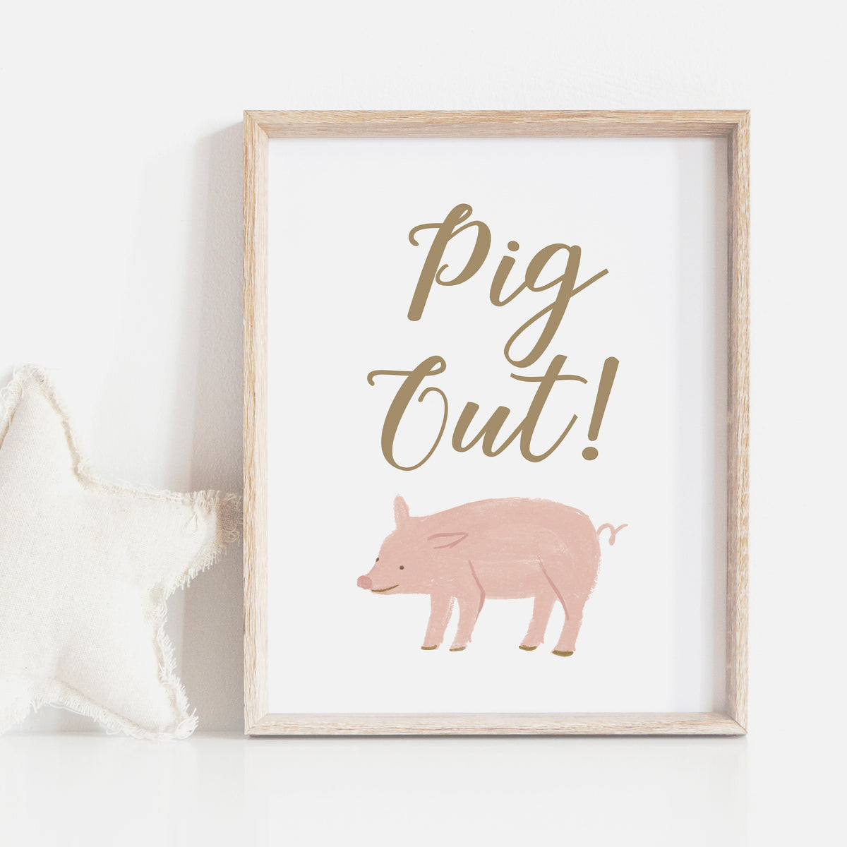Farm Birthday Party Pig Out Sign