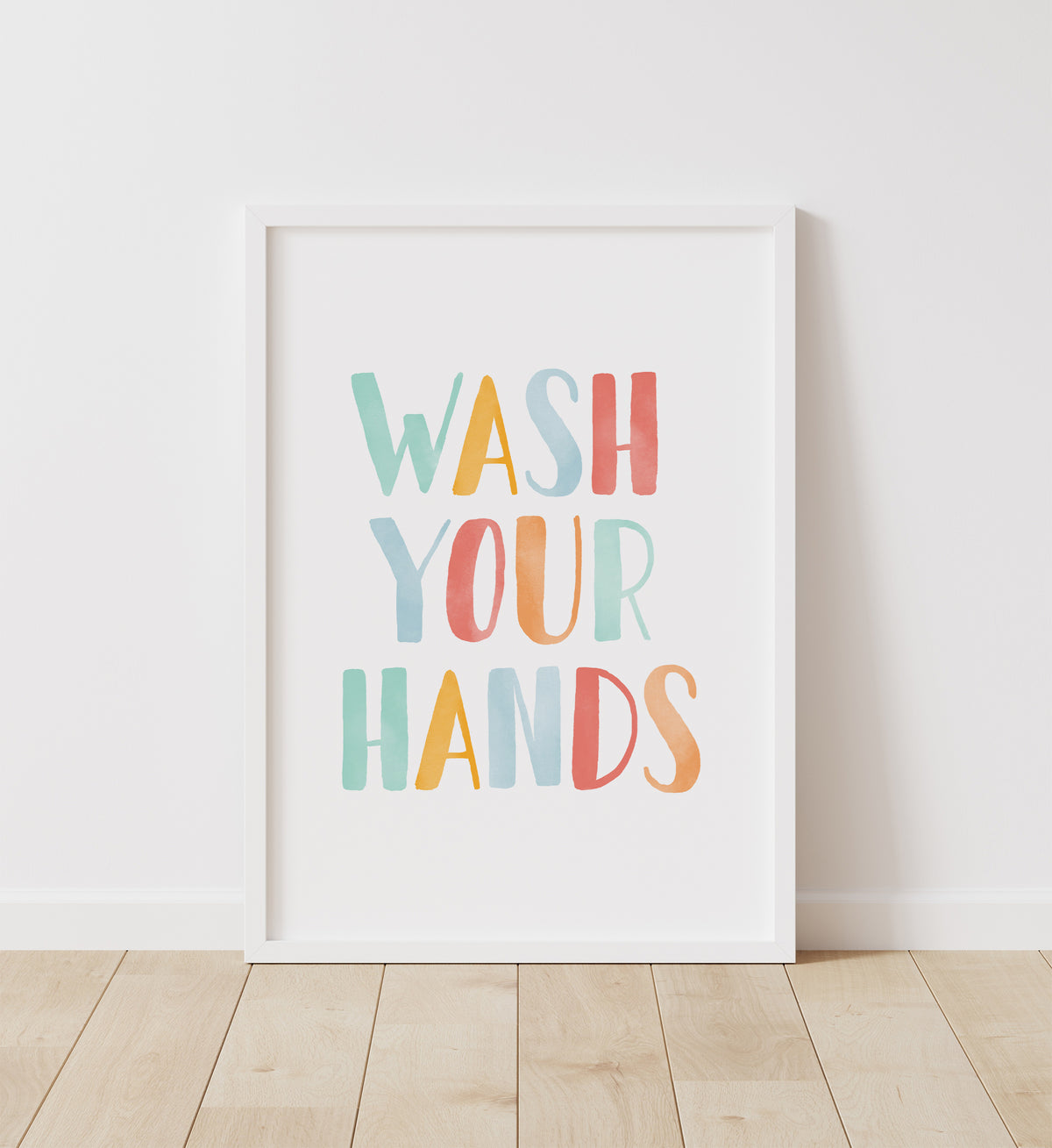 Wash Your Hands, Brush Your Teeth Set of 2 Prints No. 1