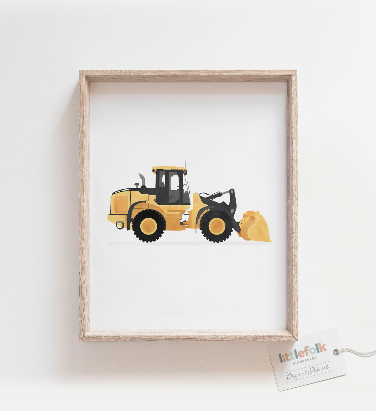 Front Loader Print - Yellow