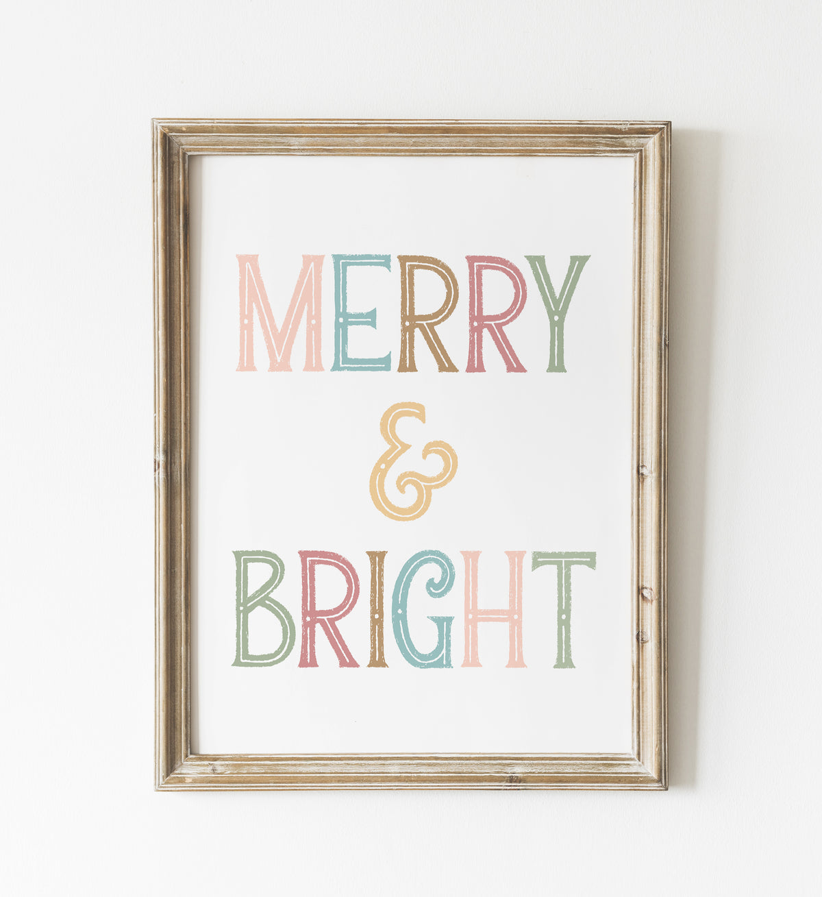 Colorful Merry &amp; Bright Print
