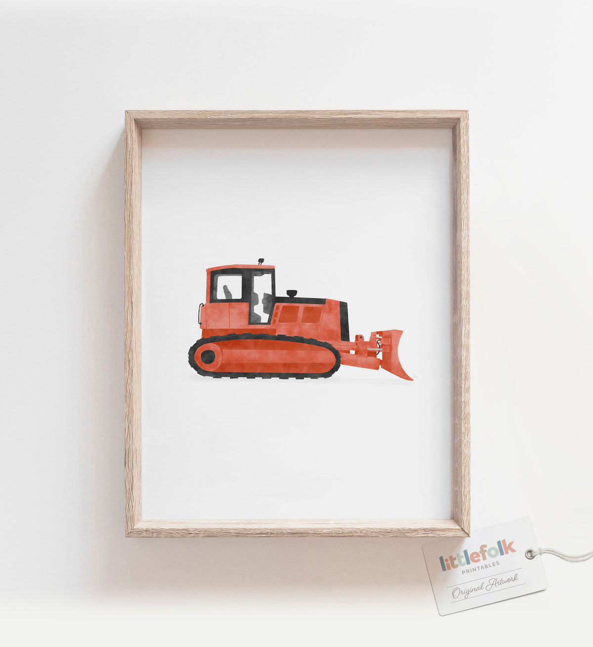 Bulldozer Print - Red