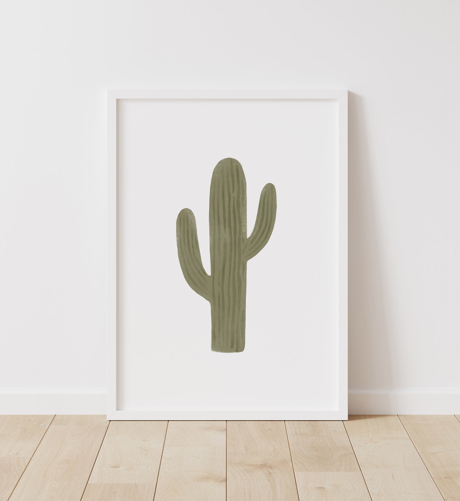 Saguaro Cactus Print - Dark Green