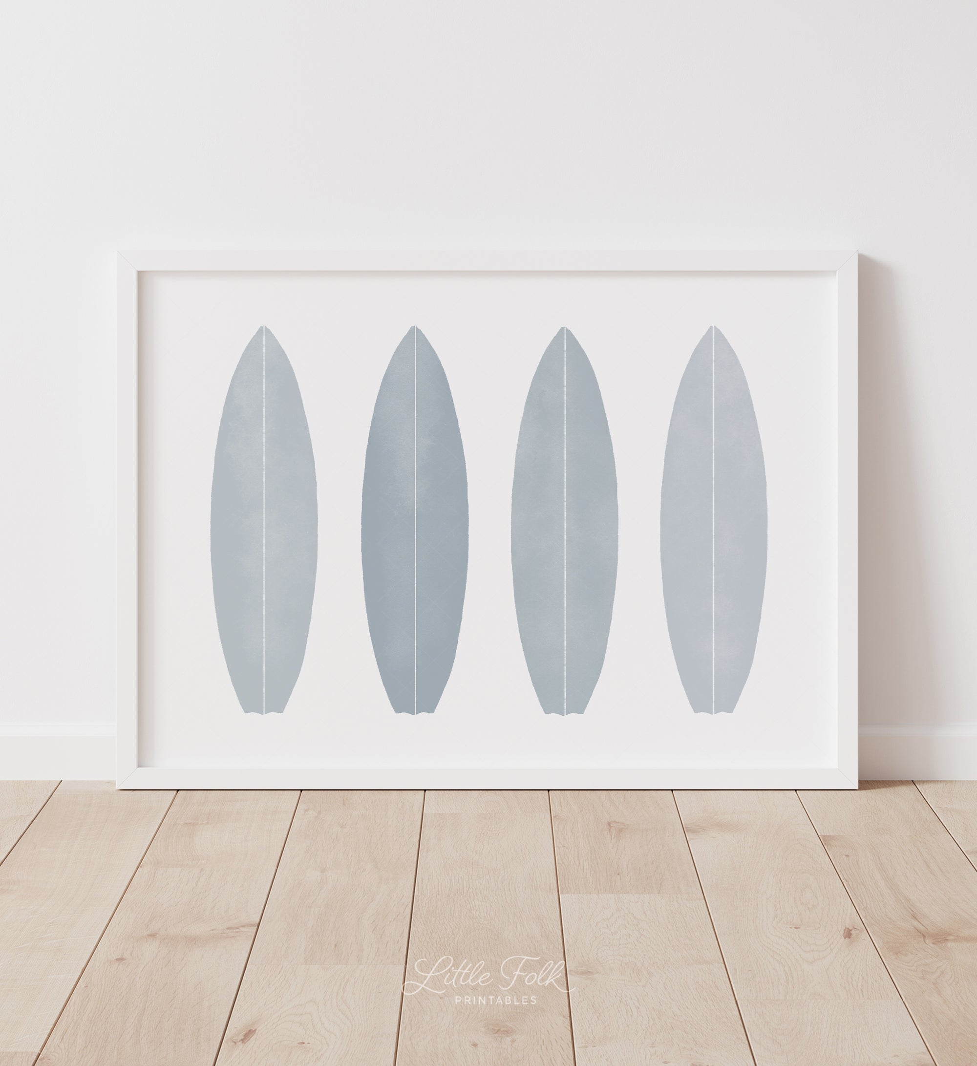 Surfboards Print - Blue Gray