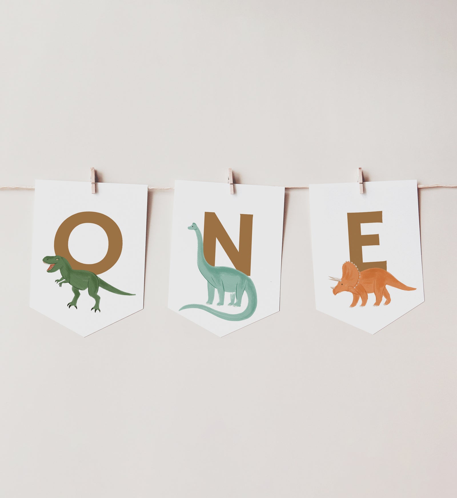 Dinosaur 1st Birthday Party High Chair Banner