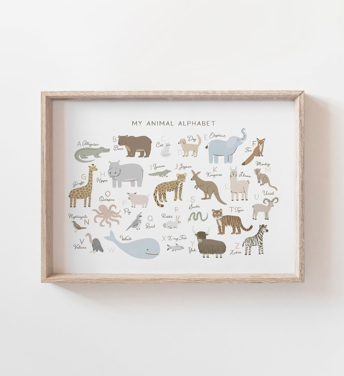 Animal Alphabet Horizontal Print - SNCP