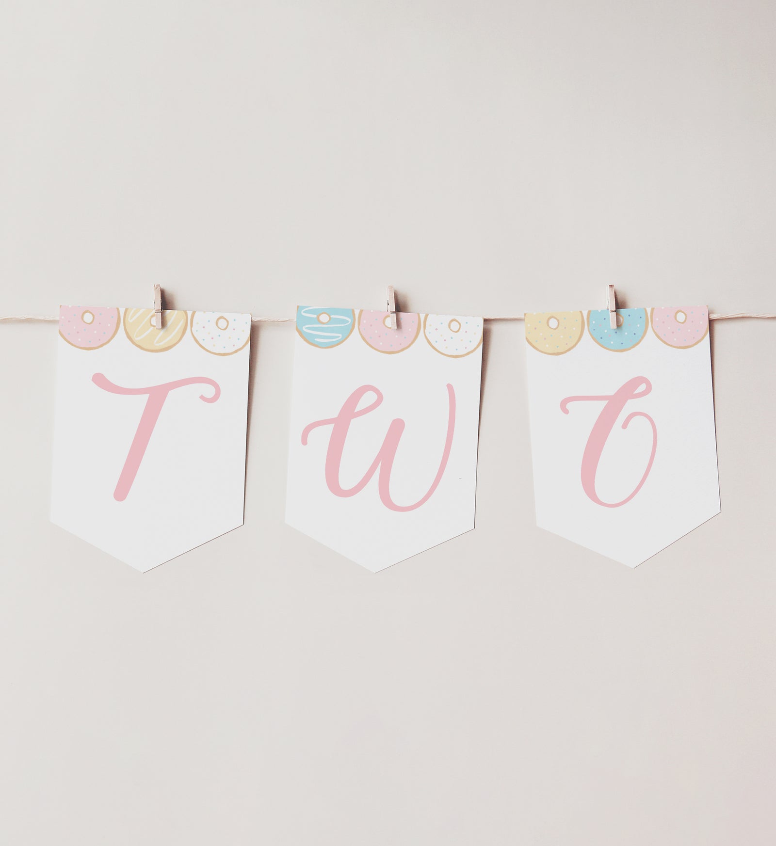 Donut 2nd Birthday Party High Chair Banner