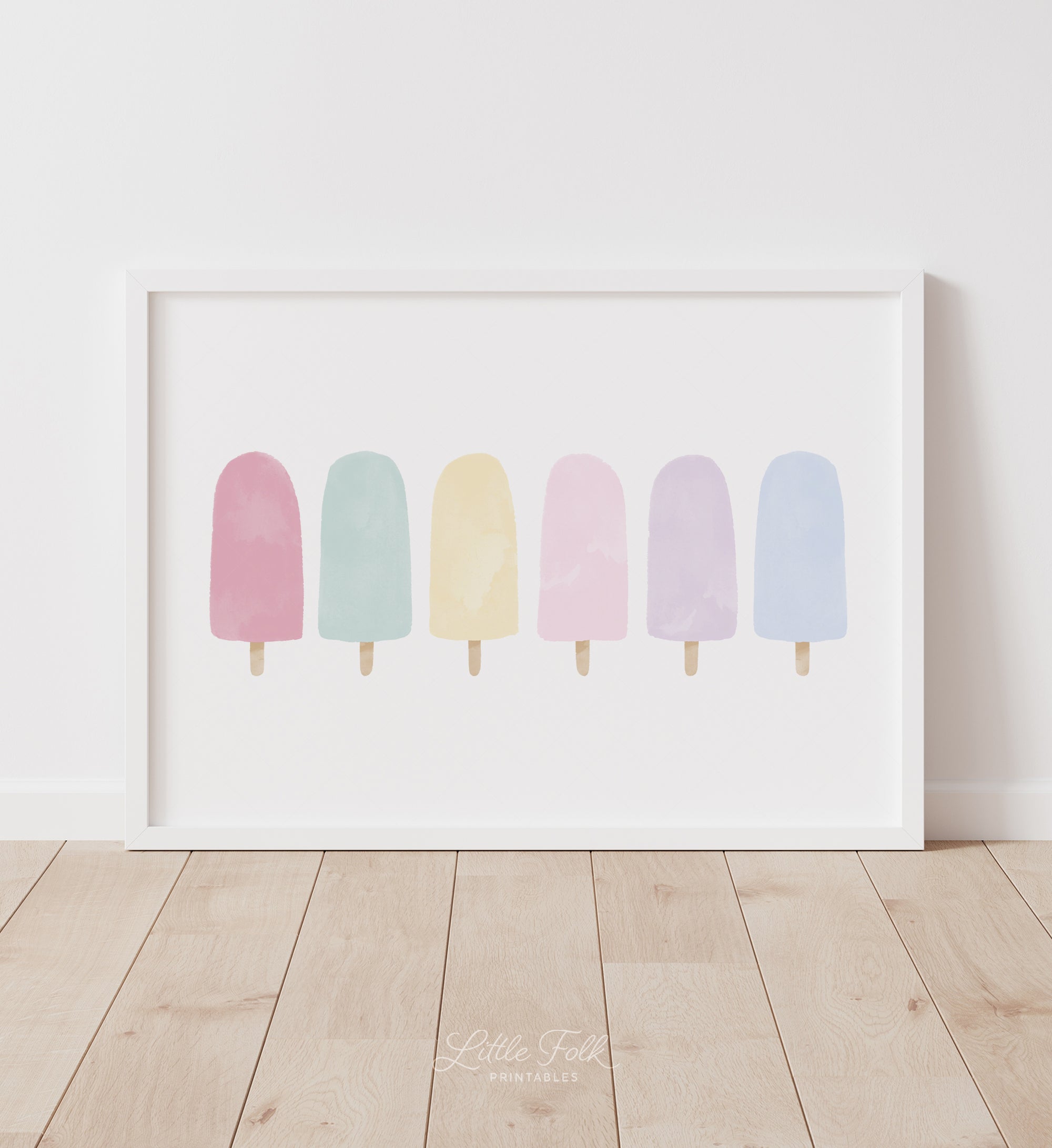 Popsicles Horizontal Print - Pastel