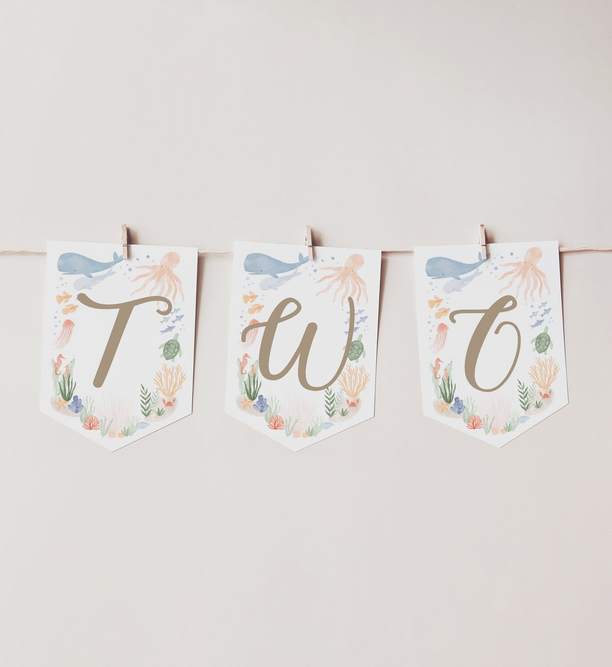 Under the Sea 2nd Birthday Party High Chair Banner