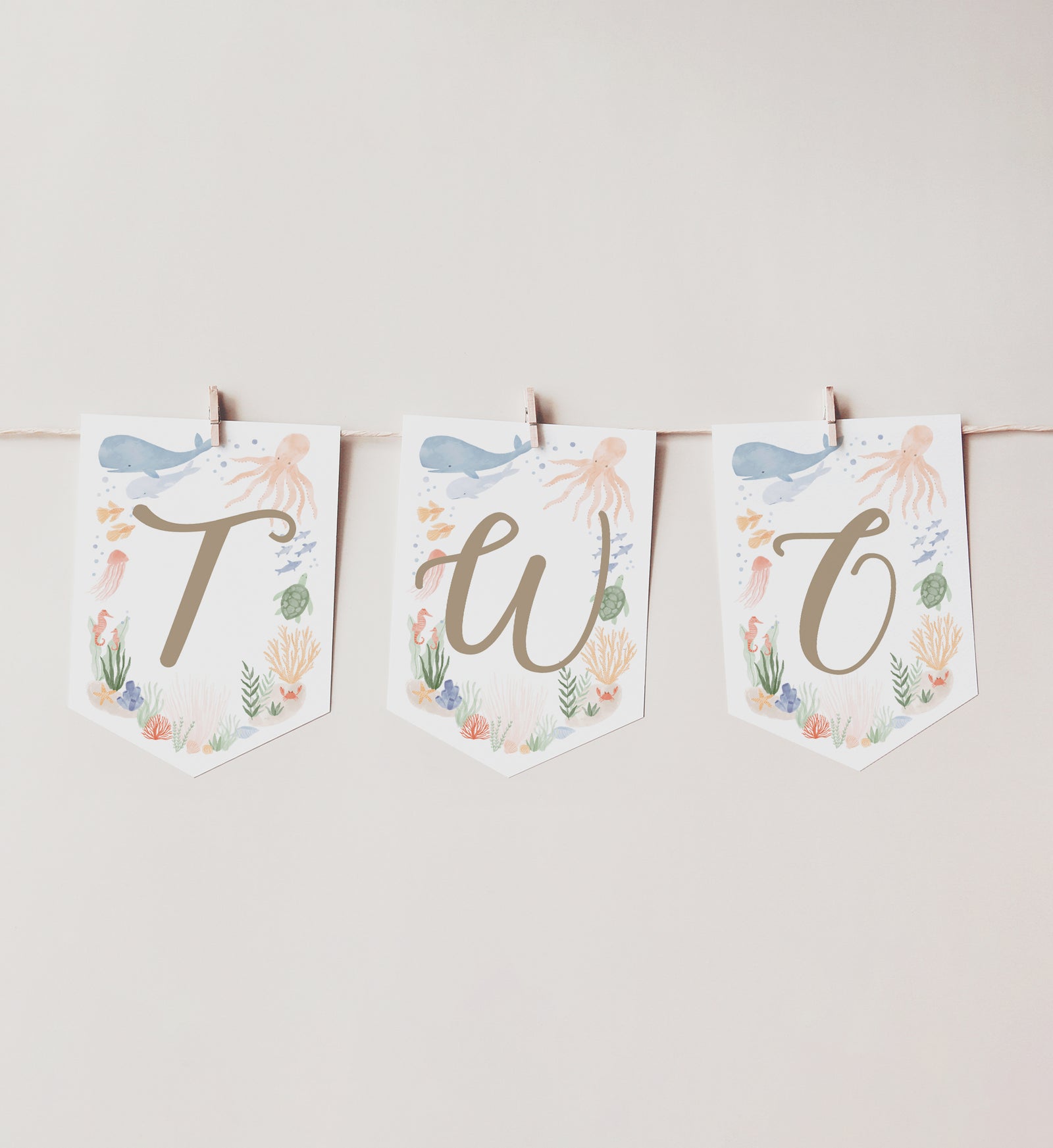 Under the Sea 2nd Birthday Party High Chair Banner