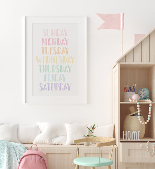 Days of the Week Print - PRCP - Little Folk Printables