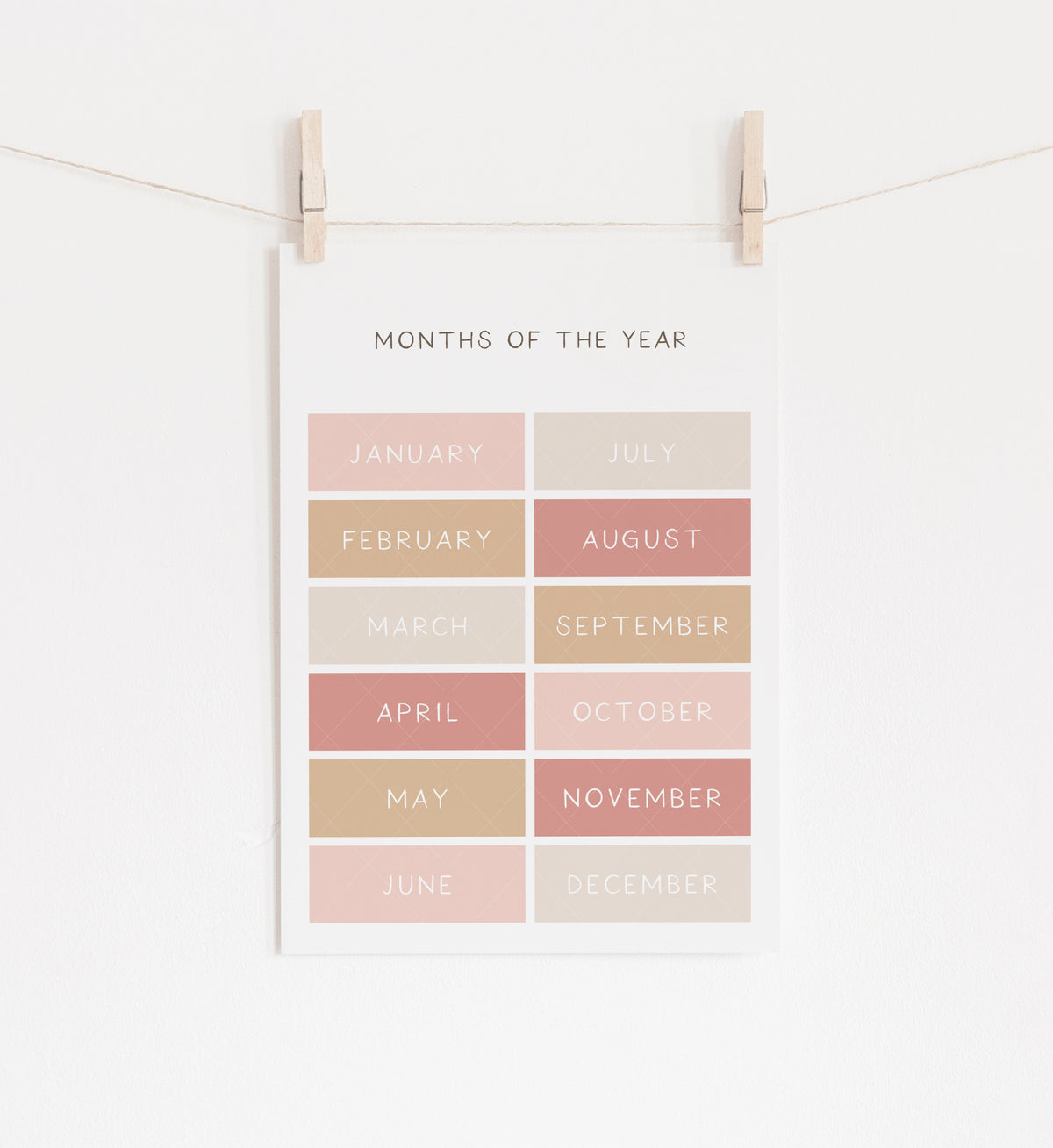Months of the Year Print - PNCP