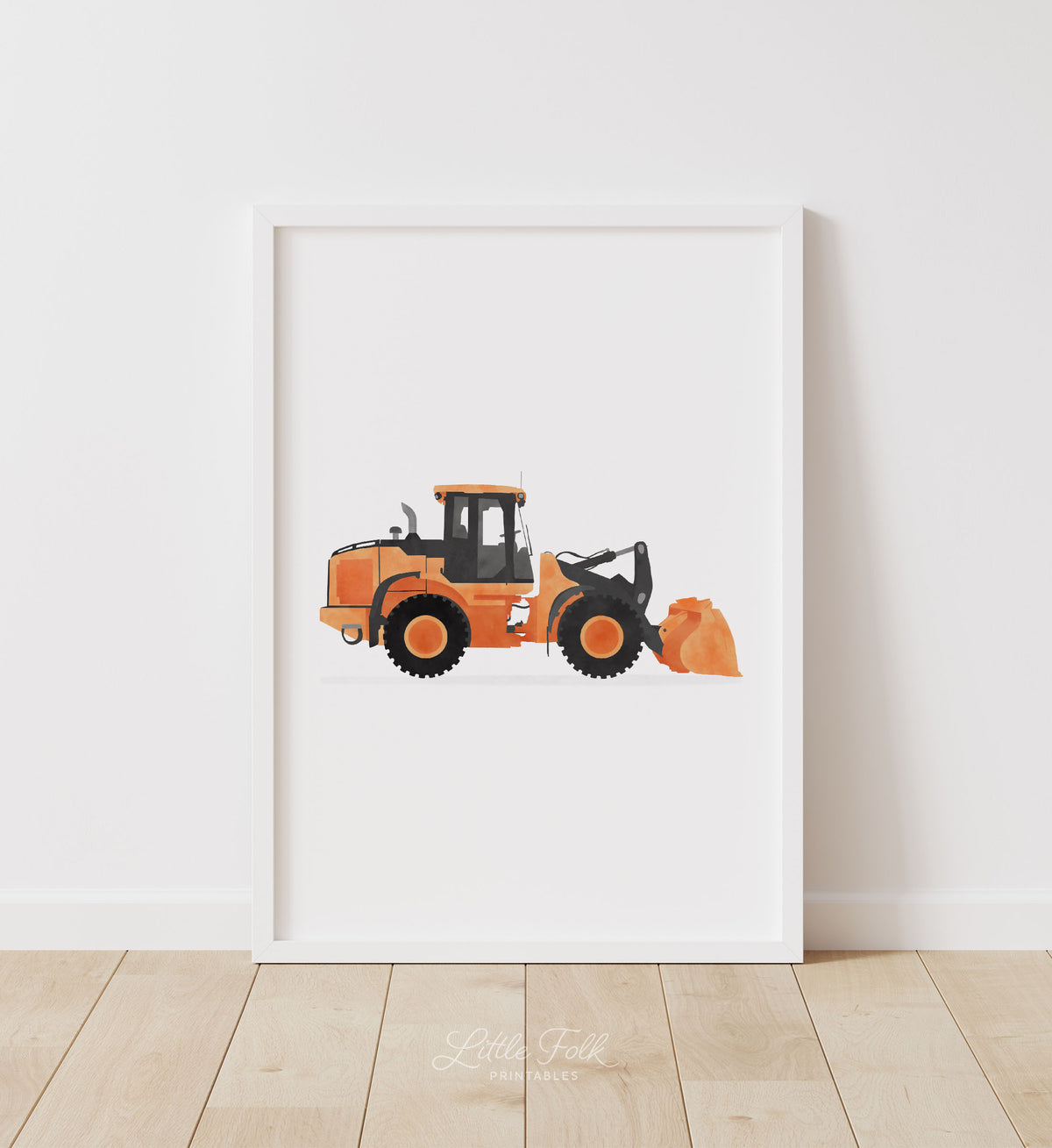 Front Loader Print - Orange