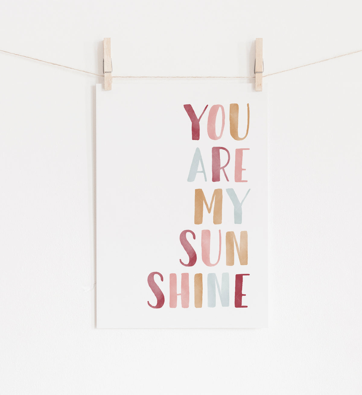 You Are My Sunshine Print - Hot Pink