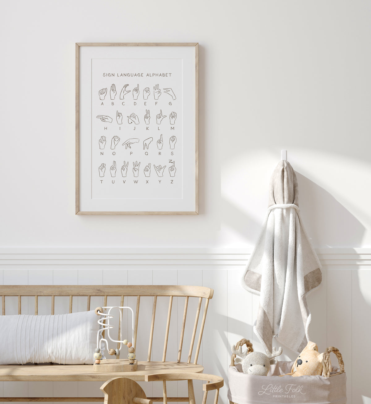 American Sign Language Alphabet Print