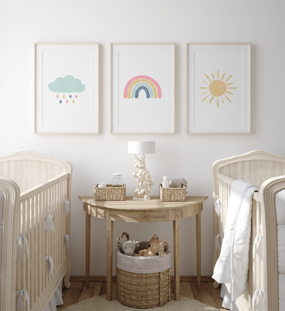 Rainbow, Cloud, and Sun Set of 3 Prints - SDCP