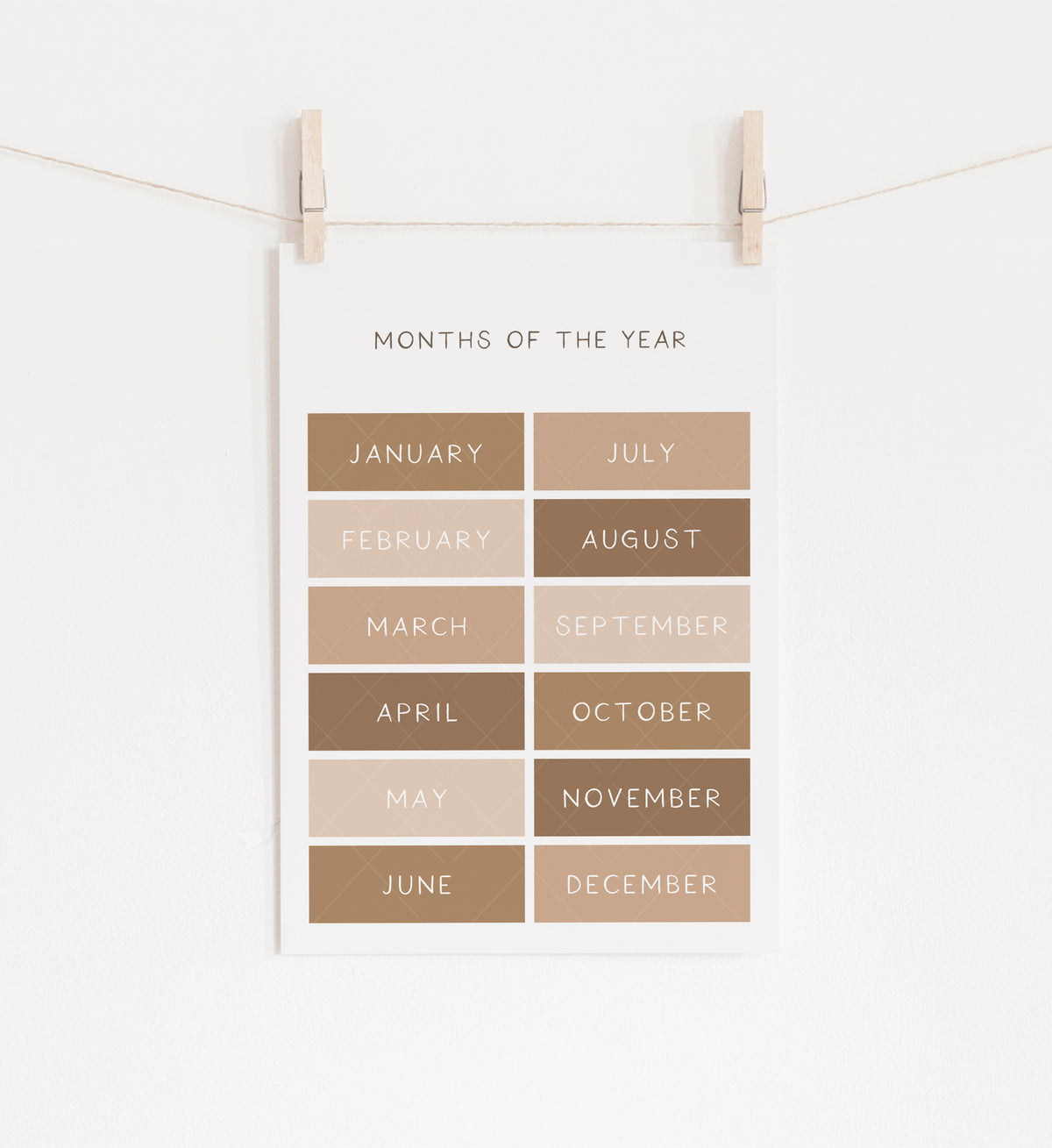 Months of the Year Print - BRCP