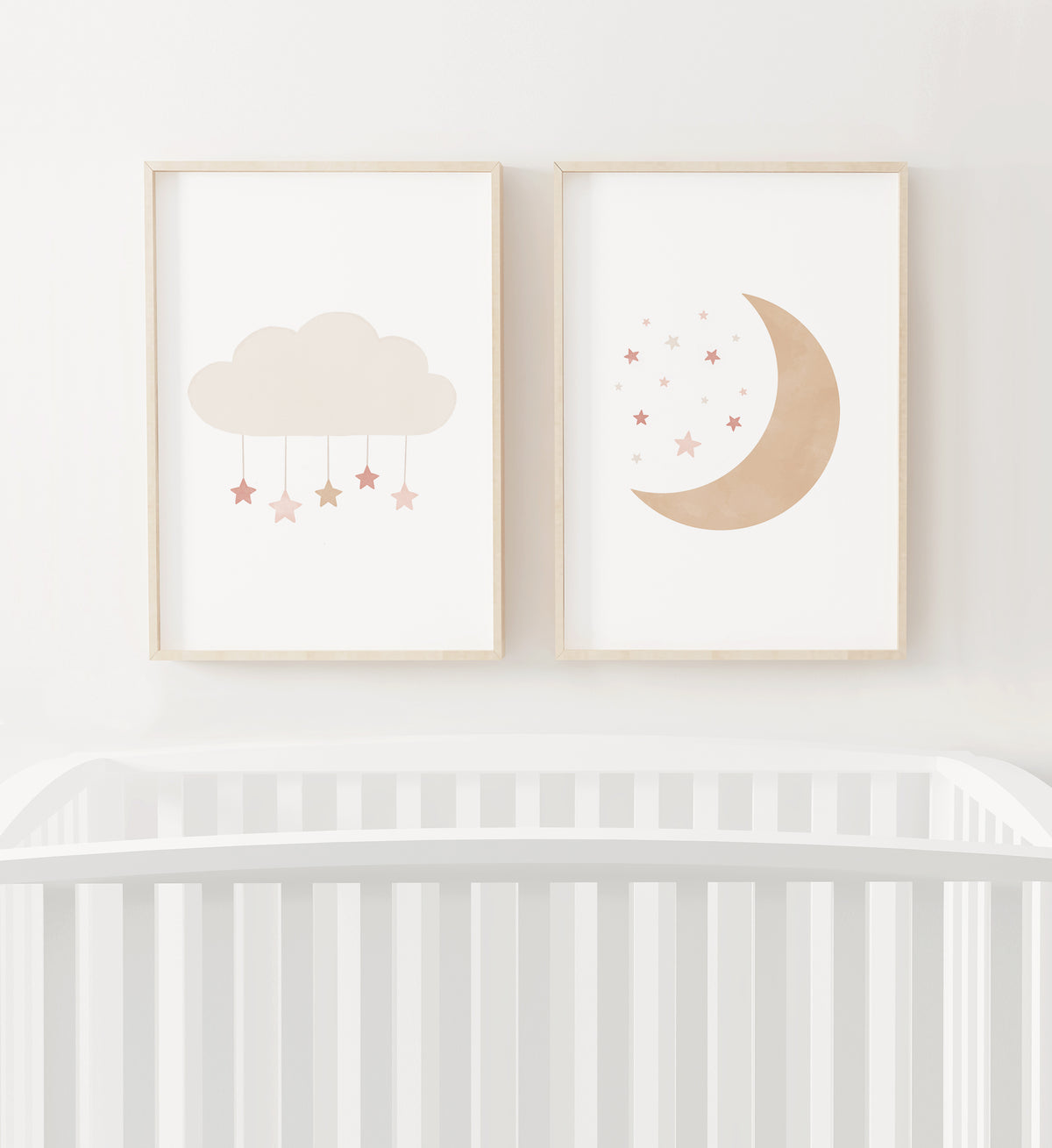 Cloud and Moon Set of 2 Prints - PNCP