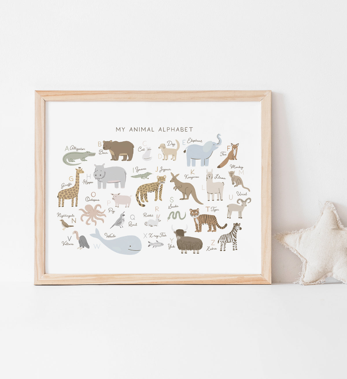 Animal Alphabet Horizontal Print - SNCP