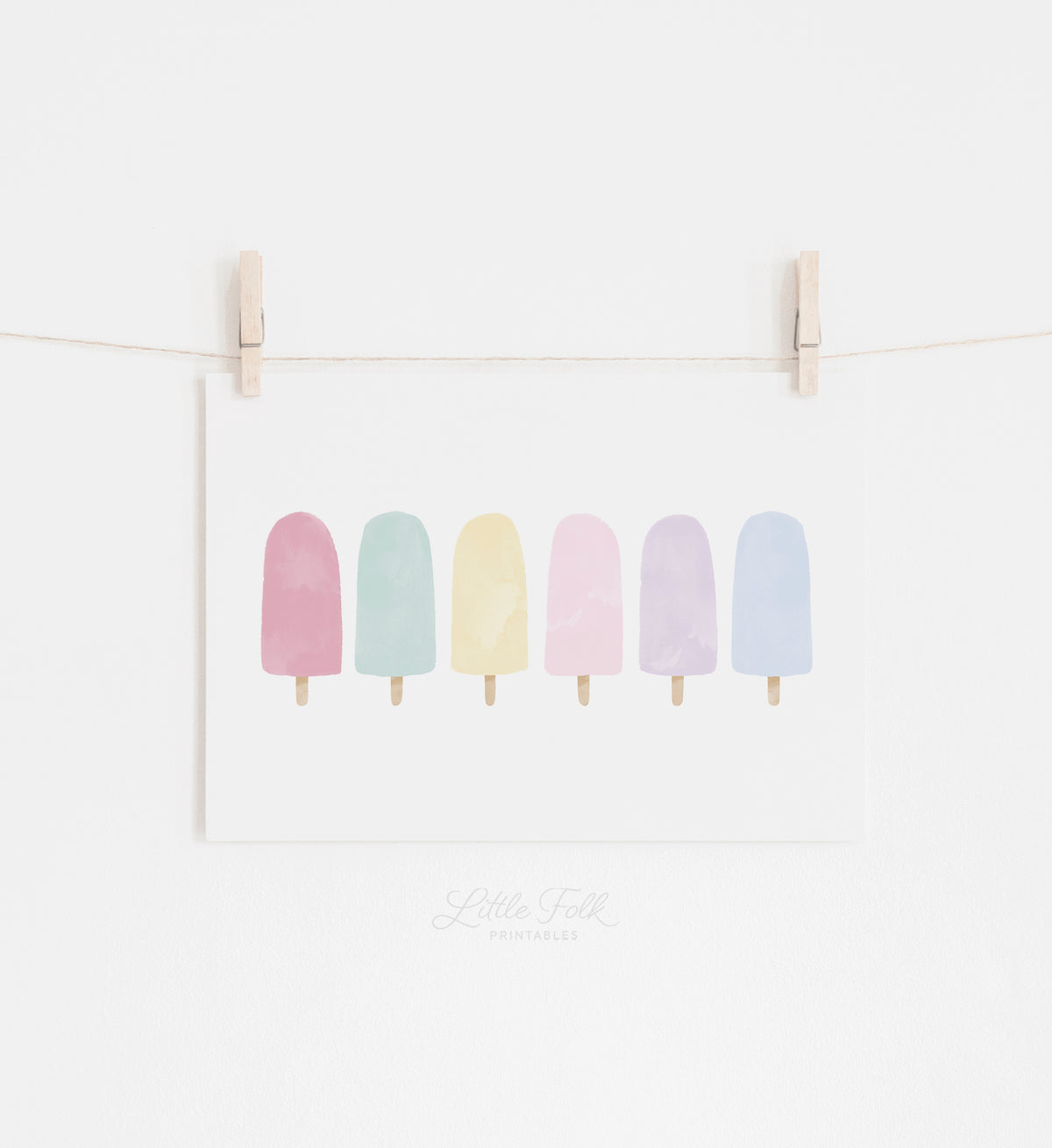 Popsicles Horizontal Print - Pastel